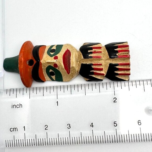 Hand-Carved Indigenous-Inspired Totem Pendant Signed Ashcroft B.C. Pendant - Picture 2 of 11